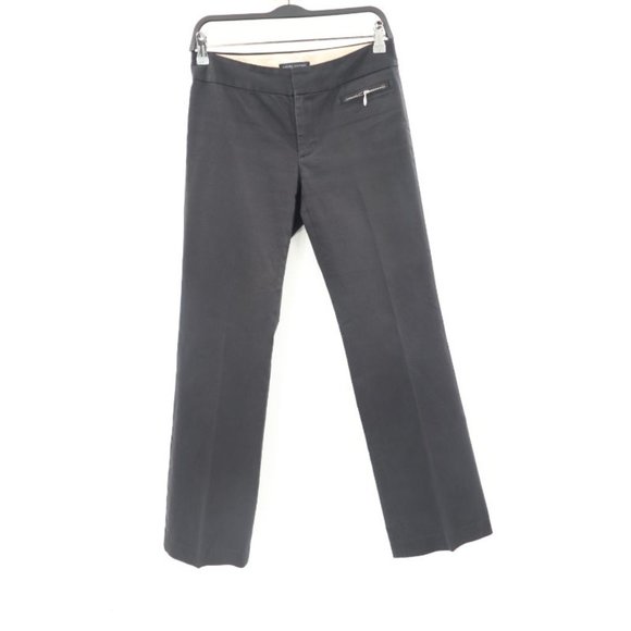 Vintage banana republic women's 2 martin stretch bootcut flat front pants black - Picture 1 of 10